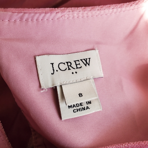 J Crew Rose Velvet Dress Tulip Hem Pink Velvet - Picture 6 of 8